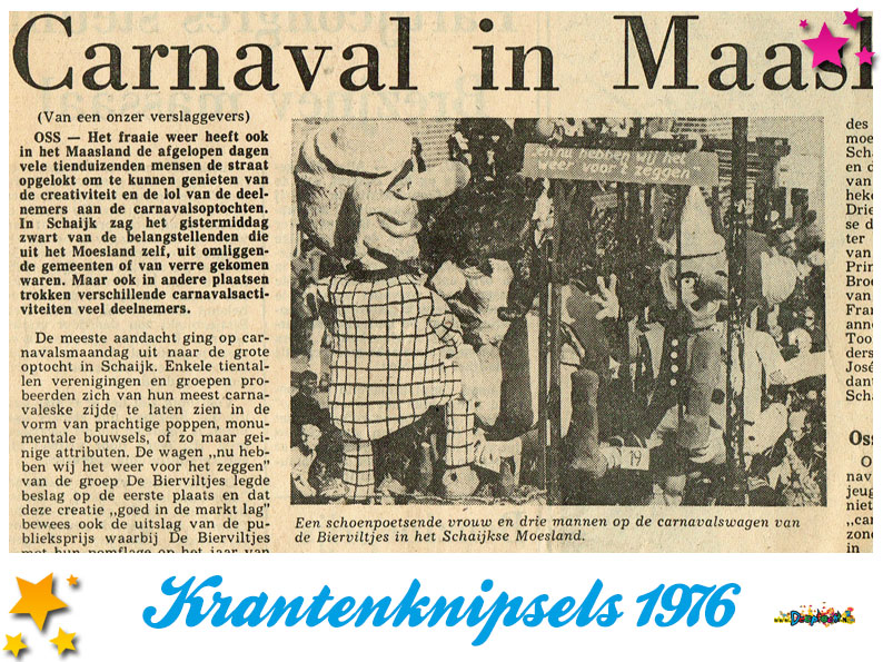 Krantenknipsels Moesland 1976