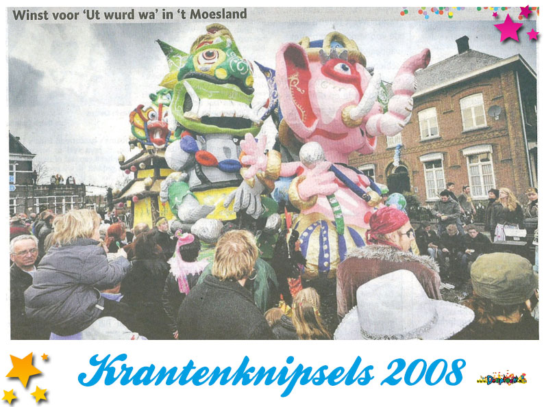 Krantenknipsels Moesland 2008