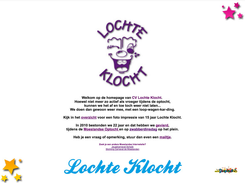 Website carnavalsvereniging Lochte Klocht