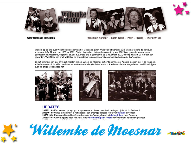 Website Willem de Moesnar