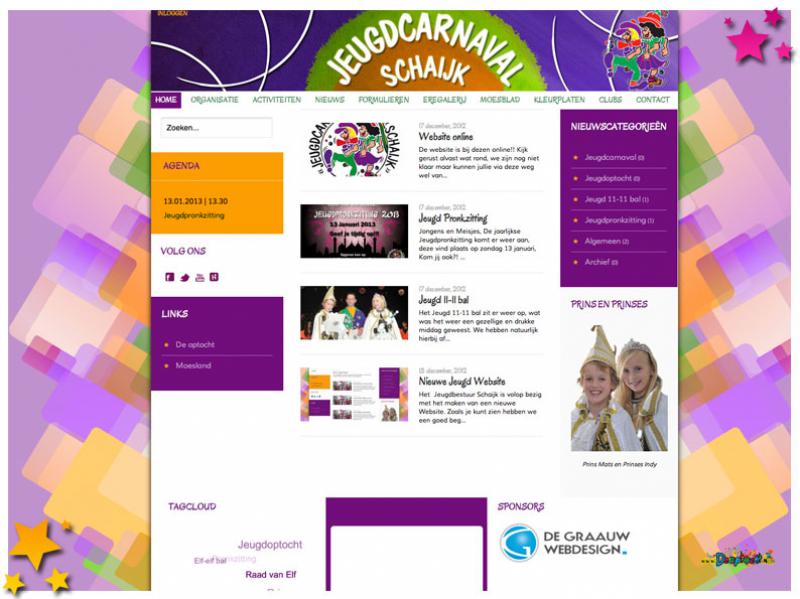 Vernieuwde website Jeugdcarnaval Schaijk