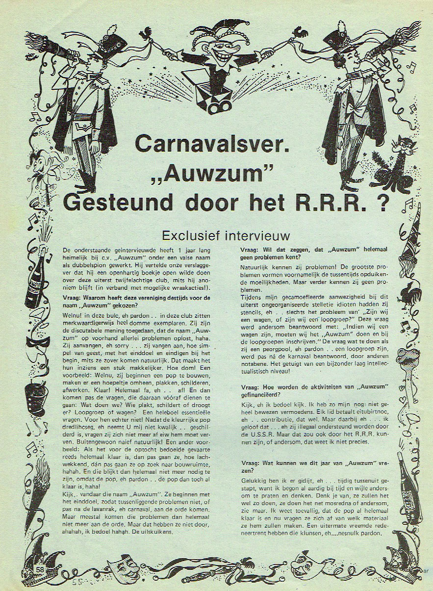 1982 carnavalskrant auwzum 2