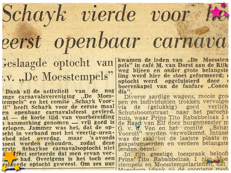 Krantenartikelen vanaf 1959 aan het archief toegevoegd