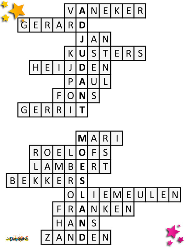 Oplossing puzzel Adjudanten Moesblad 2018