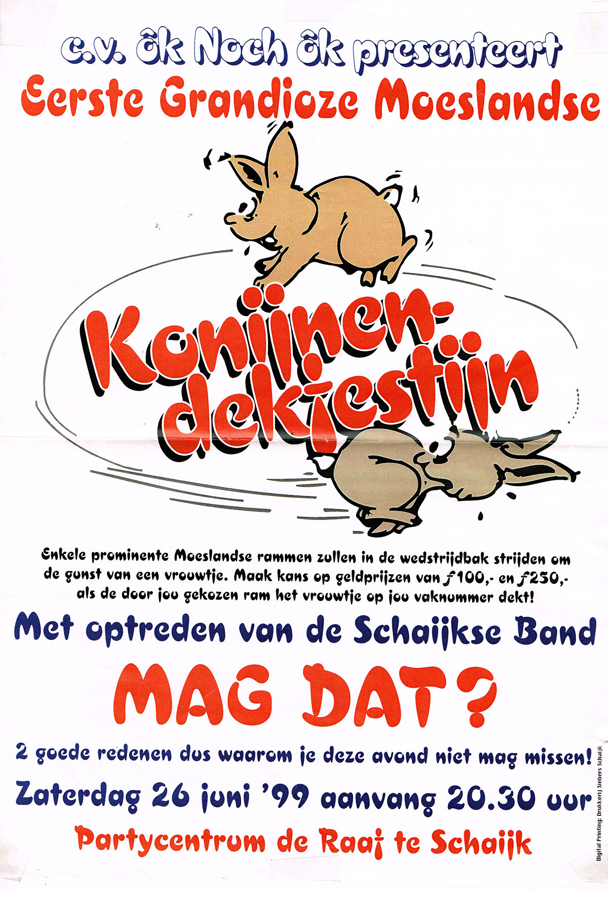 1999 konijnendekfestijn poster