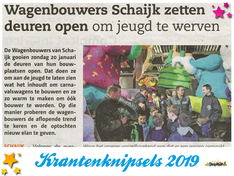 Krantenknipsels Moesland 2019