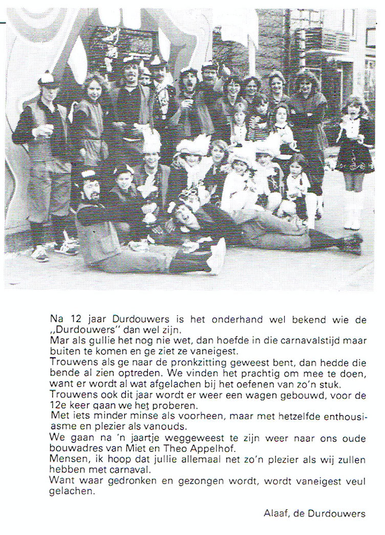carnavalskrant durdouwers 1985 1