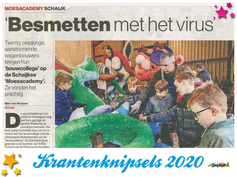 Krantenknipsels Moesland 2020