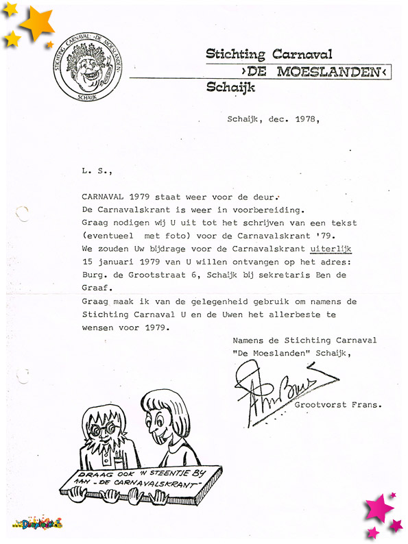 1978 oproep carnavalskrant
