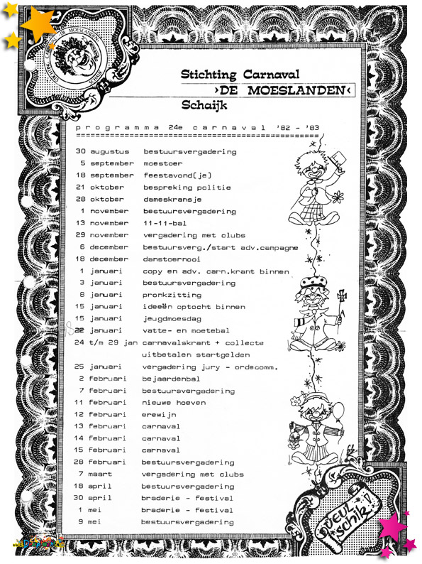 1982 programma carnaval