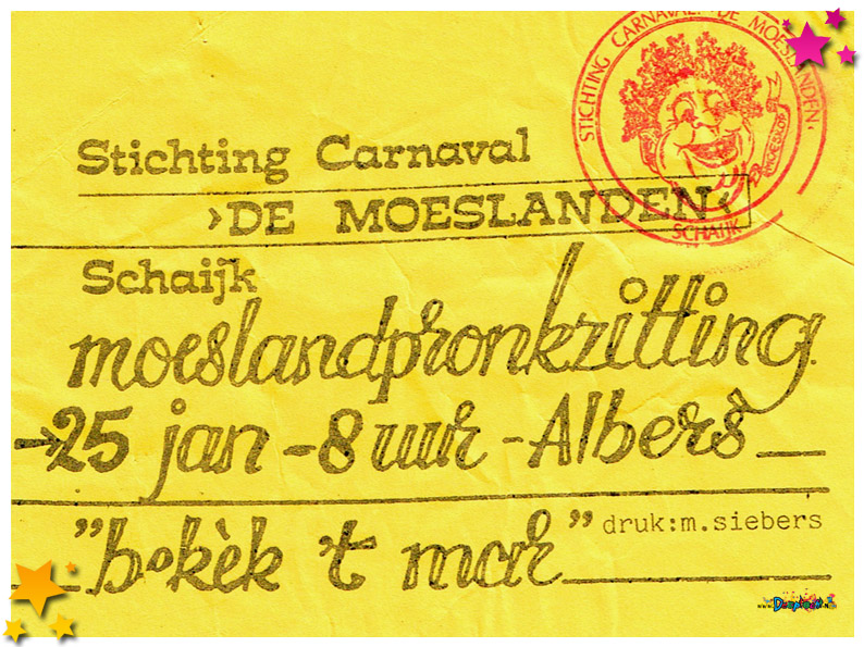 Moesland Pronkzitting 1986