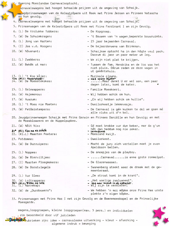 1987 programma optocht
