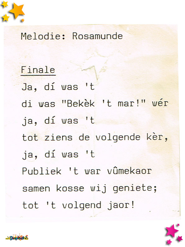 Slotlied Moesland Pronkzitting 1987