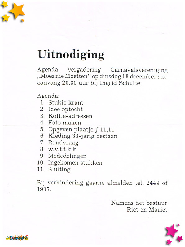 1990 agenda vergadering mnm 1
