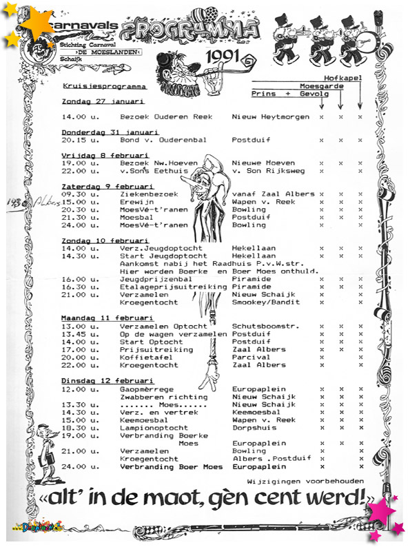 1991 programma