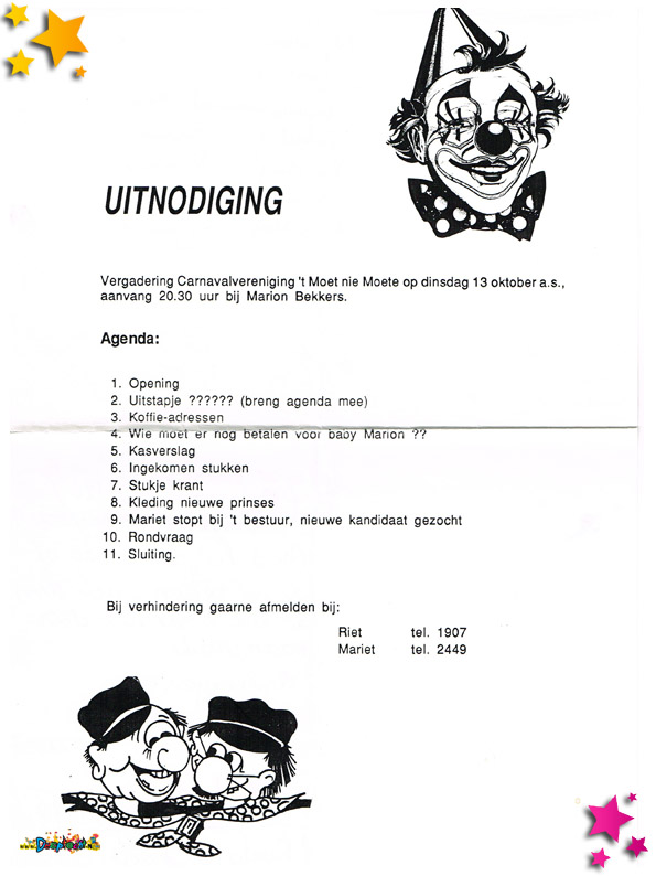 1992 agenda vergadering mnm
