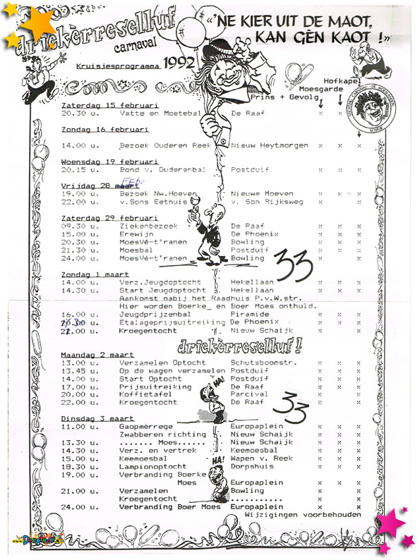1992 kruisjesprogramma