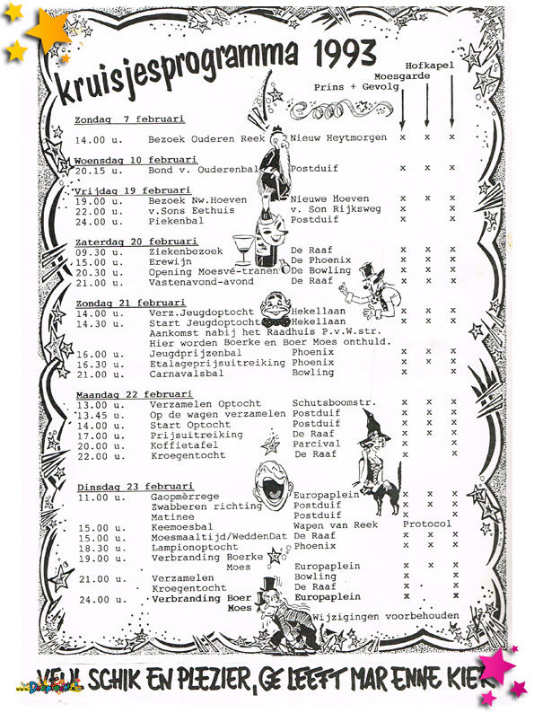 1993 kruisjesprogramma