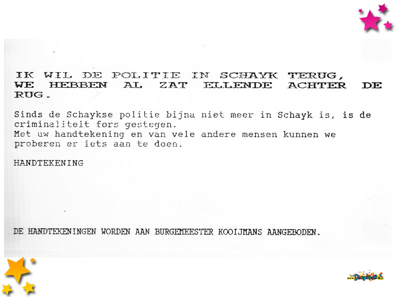 Politie terug Moeslandse Pronkzitting 1994