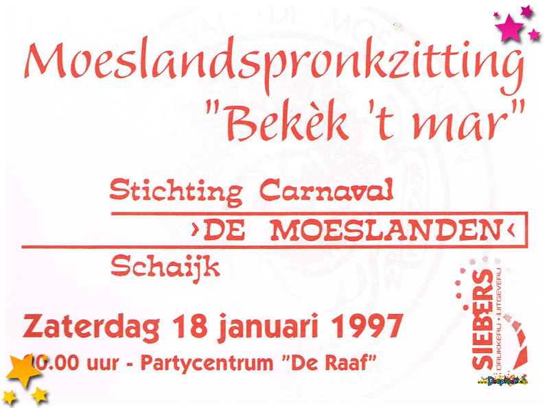 Moesland Pronkzitting 1997