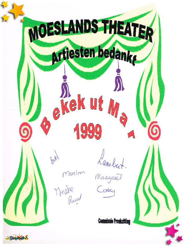 Bedankje deelnemers Moesland Pronkzitting 1999