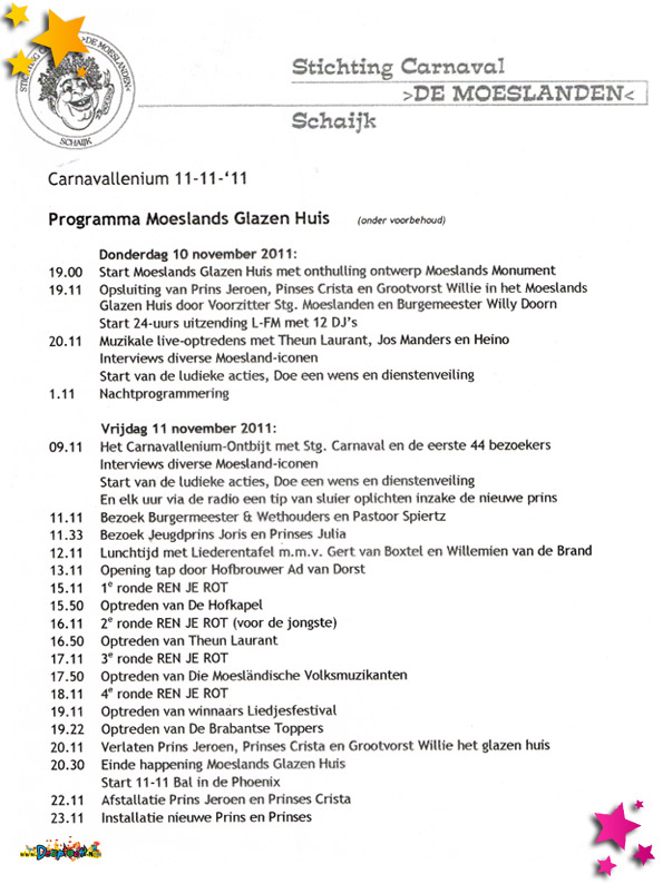 2011 programma glazenhuis