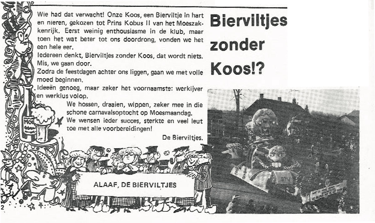 carnavalskrant bierviltjes 1983 2