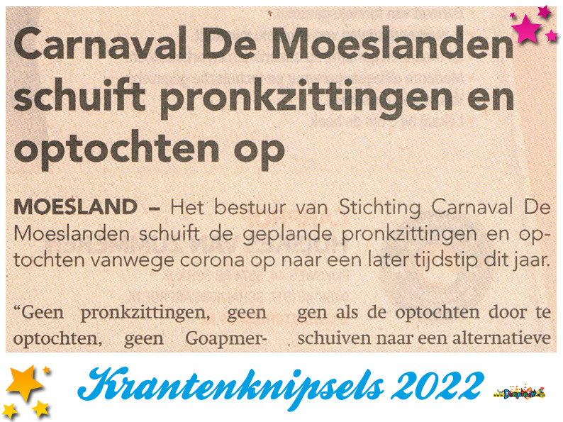 Krantenknipsels 2022