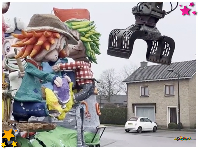 'Slopen carnavalswagens Schaijk